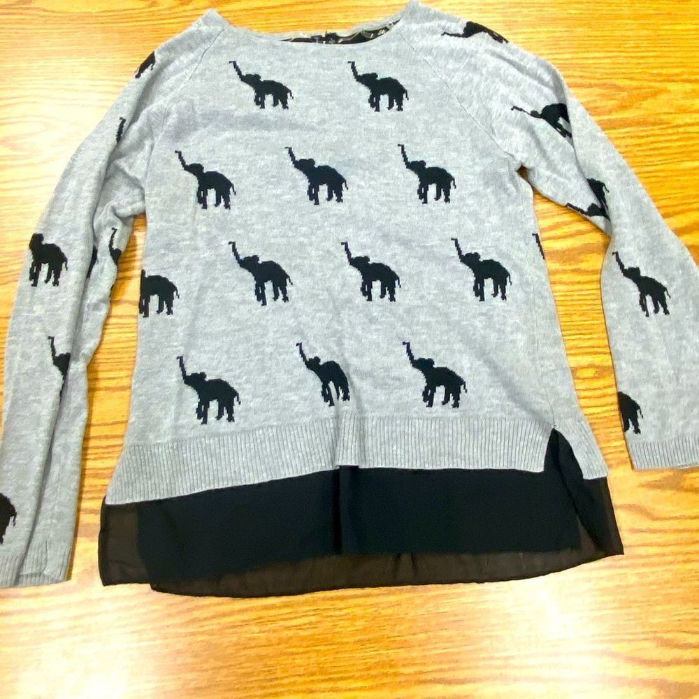 Women’s Allie and Rob elephant print sweater